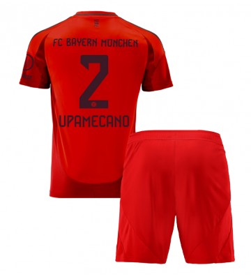 Bayern Munich Dayot Upamecano #2 Primera Equipación Niños 2024-25 Manga Corta (+ Pantalones cortos)